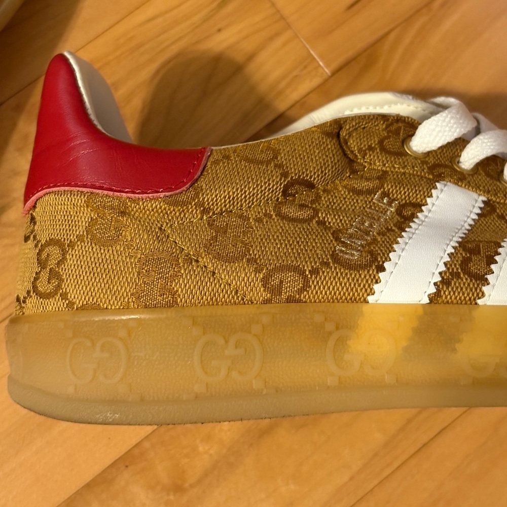 Gucci Adidas Gazelle Monogrammed Sneakers - Picture 12 of 13